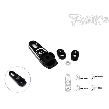 Adjustable 7075-T6 Alum. Clamping 25T Servo Horn 