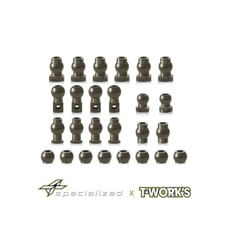 Tworks Hard Coated Alu ball set Mayako MX8 (26 pcs) - TW-DR-TO-MX8-C