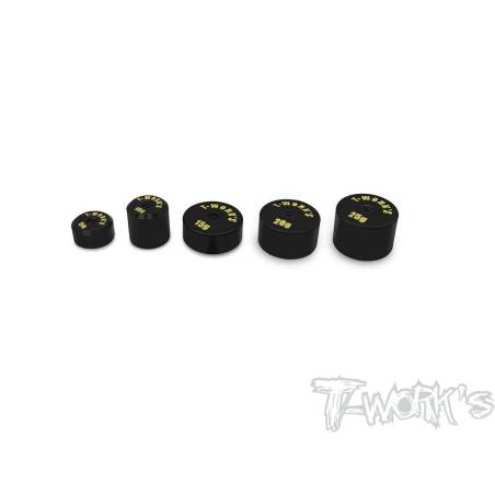 Anodized Precision Brass Weights Set 5.10.15.20.25g 1pcs. - TW-TA-081