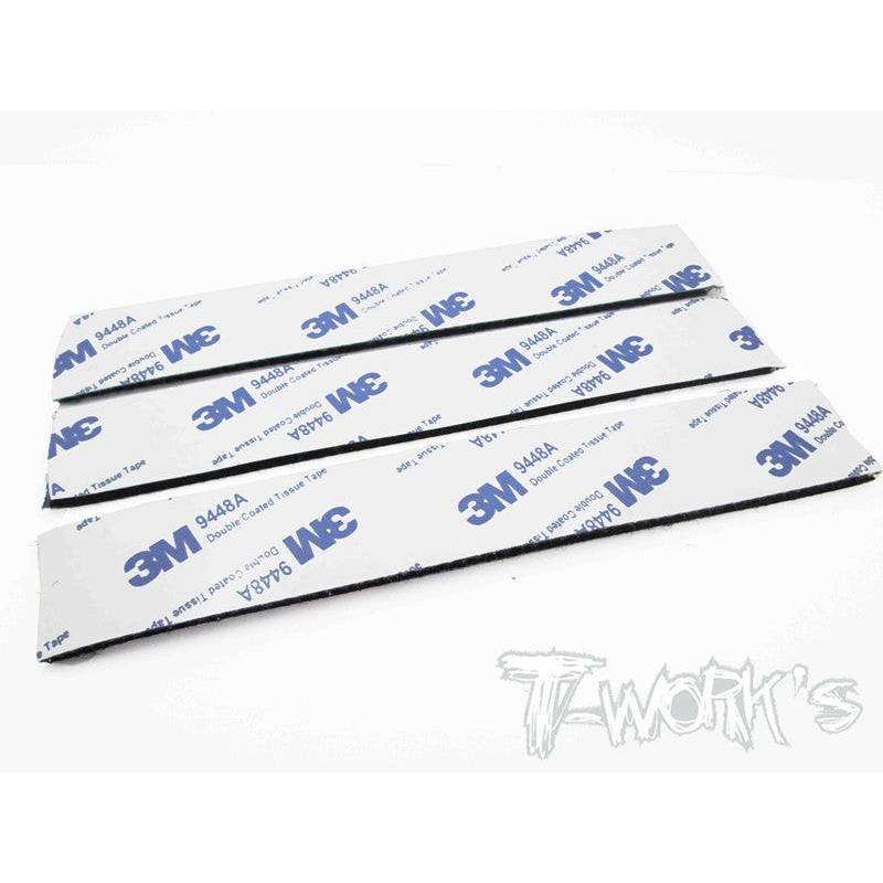Cinta Adhesiva Velcro negra 25mm x 150mm (3pcs.) - TWORKS Cinta Adhesiva Velcro negra 25mm x 150mm (3pcs.) - TWORKS