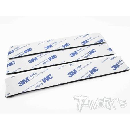 Black Adhesive Velcro Tape 25mm x 150mm (3pcs.)  - TWORKS