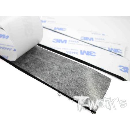 Black Adhesive Velcro Tape 25mm x 150mm (3pcs.)  - TWORKS