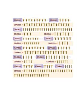 Gold Plated Steel UFO Screw Set 195pcs ( Mugen MBX8R )- TW-GSSU-MBX8R