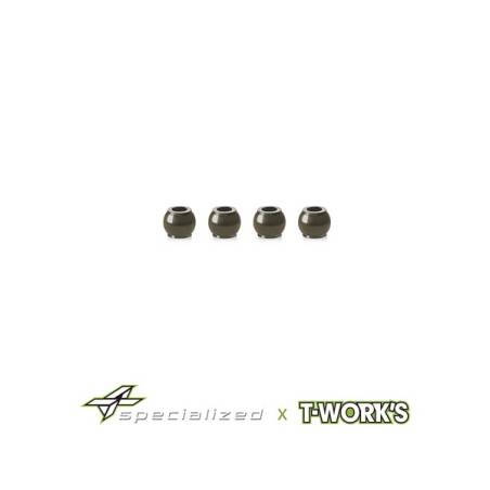 Tworks Hard Coated Alum. Inner upper link ball for Mayako MX8 (4 pcs)