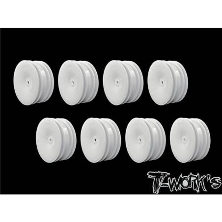 "2.2"" 12mm Hex 4WD Front Wheel White 8pcs - TW-TE-218-BW-8"