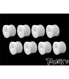 2.2" 12mm Hex Rear Wheel White ( For B6.1/B6.2/B64/B74/YZ2/YZ4) 8pcs.