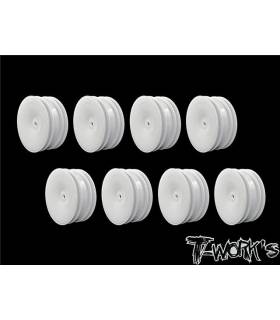 2.2" 12mm Hex Narrow Front Wheel White ( B6.1/6.2/RB7/YZ2/XB2 ) 8pcs