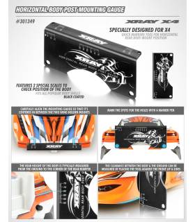 X4 Jauge traçage carrosserie pour plots horizontaux - XRAY - 301349