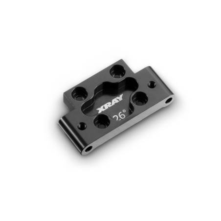 ALU FRONT LOWER ARM MOUNT 26° KICK-UP - SWISS 7075 T6 - XRAY
