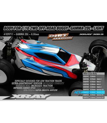 BODY FOR 1/10 2WD OFF-ROAD BUGGY - GAMMA 2D - LIGHT - XRAY - 329711