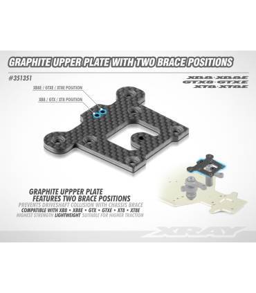 GRAPHITE UPPER PLATE WITH TWO BRACE POSITIONS - XRAY - 351351