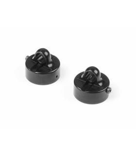 XB8 ALU SHOCK CAP ZERO REBOUND - BLACK COATED (2) - XRAY - 358056-K