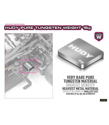 Hudy Lest en tungsten 15g - HUDY - 293083