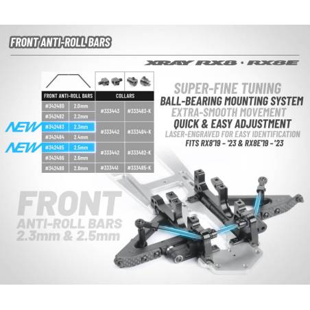ANTI-ROLL BAR FRONT 2.3 MM - XRAY - 342483