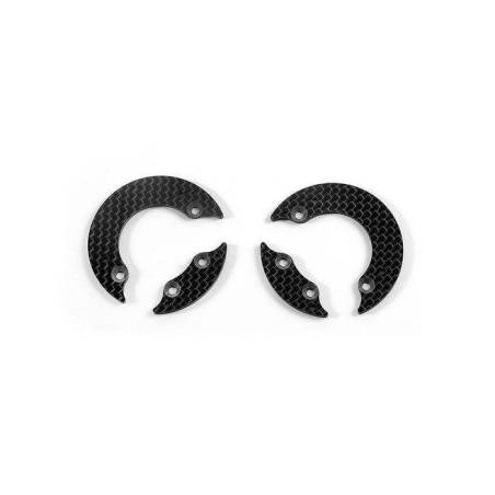 GRAPHITE REAR AERODYNAMIC DISC 2.2MM - LEFT+RIGHT - SET - XRAY