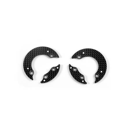 GRAPHITE REAR AERODYNAMIC DISC 2.2MM - LEFT+RIGHT - SET - XRAY