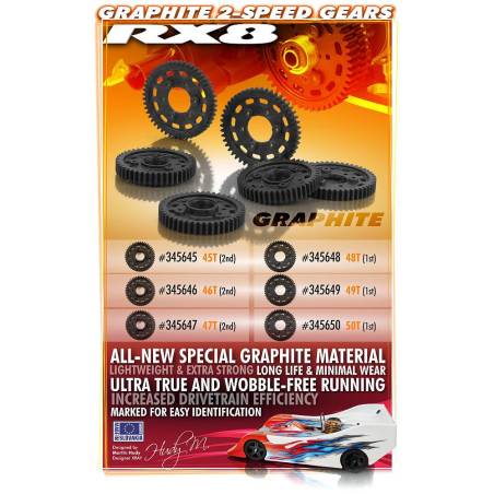 GRAPHITE 2-SPEED GEAR 48T (1st) - 345648 - XRAY