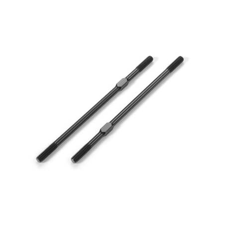 ADJ. TURNBUCKLE M4 L/R 91 MM - HUDY SPRING STEEL™ (2) - XRAY
