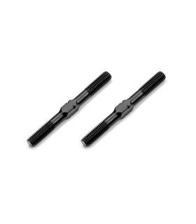 ADJ. TURNBUCKLE M5 L/R 50 MM - SPRING STEEL (2) - XRAY