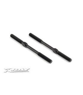 ADJ. TURNBUCKLE M5 L/R 75 MM - SPRING STEEL (2) - 352628 - XRAY