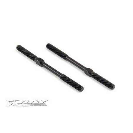 ADJ. TURNBUCKLE M5 L/R 75 MM  - SPRING STEEL (2) - 352628 - XRAY
