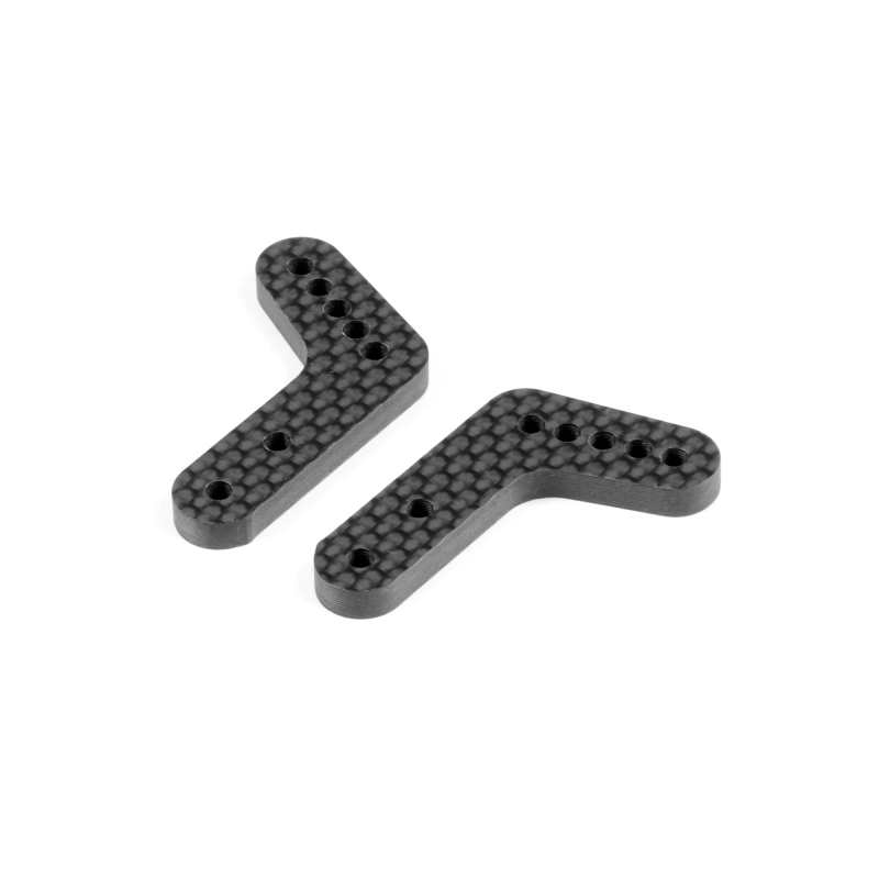 GT GRAPHITE REAR ROLL CENTER UPRIGHT PLATE 4MM (2) - XRAY GT GRAPHITE REAR ROLL CENTER UPRIGHT PLATE 4MM (2) - XRAY