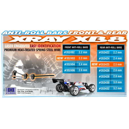 REAR ANTI-ROLL BAR 2.5MM - 353425 - XRAY
