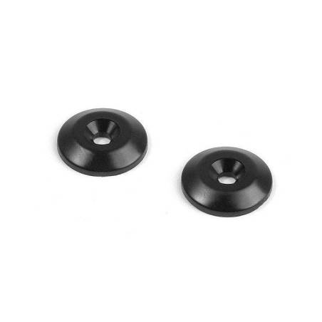 COMPOSITE REAR WING SHIM - BLACK (2) - XRAY