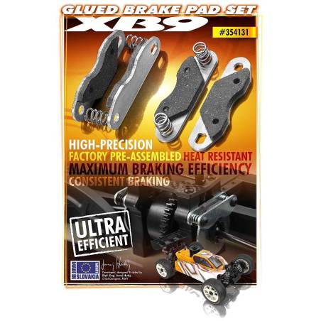 GLUED BRAKE PAD SET - ULTRA-EFFICIENT (4) - 354131 - XRAY