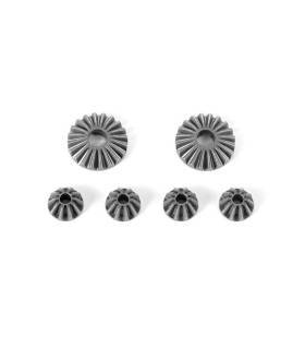 STEEL DIFF BEVEL & SATELLITE GEARS - V2 (2+4) - 355031 - XRAY