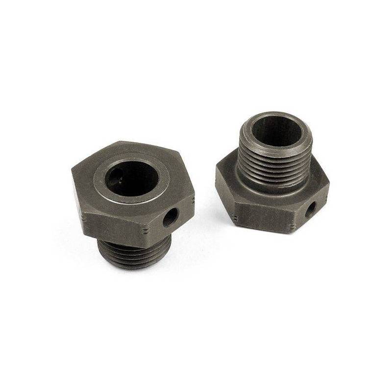 "ALU WHEEL AXLE OFFSET ""+2MM"" - HARD COATED (2) - 355252 - XRAY"