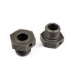 "ALU WHEEL AXLE OFFSET ""+2MM"" - HARD COATED (2) - 355252 - XRAY"