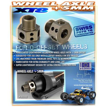 "ALU WHEEL AXLE OFFSET """"+5MM"""" - HARD COATED (2) - LIGHTWEIGHT -