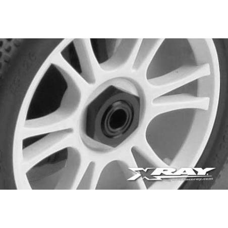 WHEEL NUT - RIBBED - HARD COATED (2) - XRAY