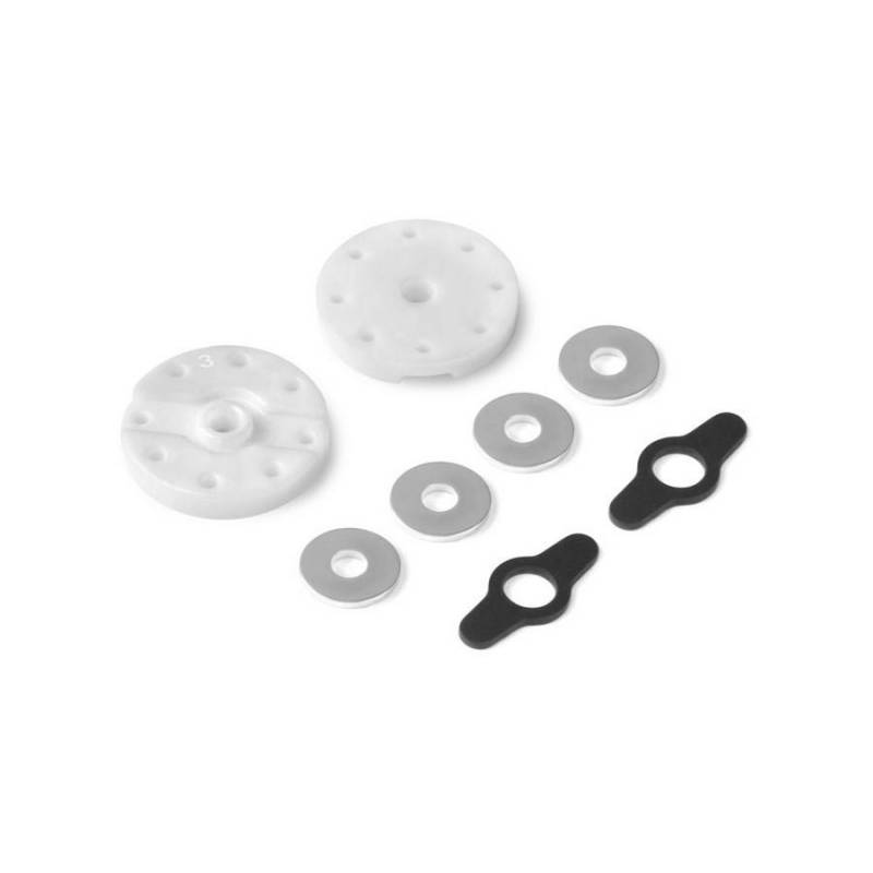 2-WAY FLOW DELRIN SHOCK PISTON 6-H. (1.3MM) & 2-H. (1.1MM) (2) - XRAY 2-WAY FLOW DELRIN SHOCK PISTON 6-H. (1.3MM) & 2-H. (1.1MM) (2) - XRAY