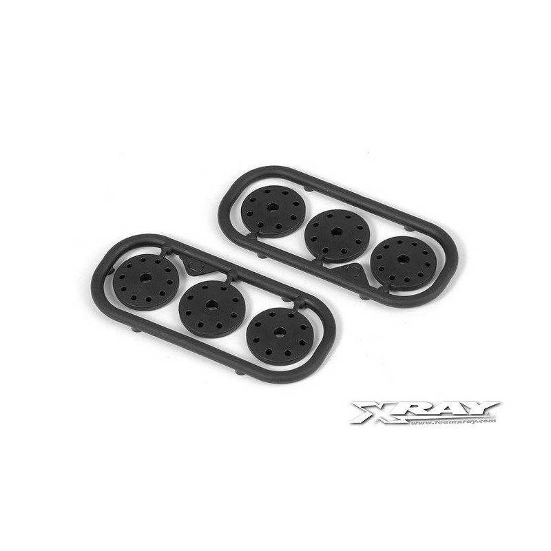 "SHOCK PISTON SET 8-HOLE (1.2 1.3) 10-H. (1.1MM) - DELRIN - V3 - 358 "SHOCK PISTON SET 8-HOLE (1.2 1.3) 10-H. (1.1MM) - DELRIN - V3 - 358