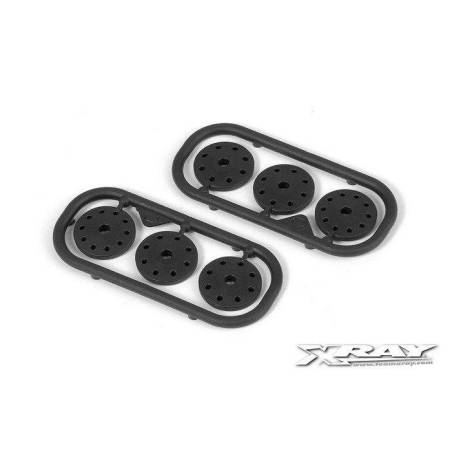 SHOCK PISTON SET 8-HOLE (1.2-1.3) 10-H. (1.1MM) - DELRIN - V3 - HUDY