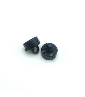 XB8/GT ALU SHOCK CAP NUT VENT HOLE BLACK (2) - V2 - XRAY - 358054-K