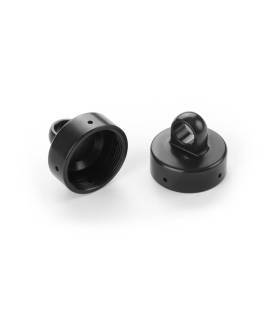 XB8 ALU SHOCK CAP NUT 4x BLEED HOLE - BLACK COATED (2) - 358055 - XRA