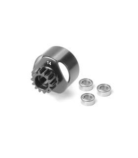 3BB CLUTCH BELL 14T - LIGHTWEIGHT + 3x BALL-BEARING - XRAY