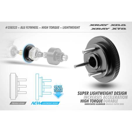 FLYWHEEL - HIGH TORQUE - LIGHTWEIGHT - 358533 - XRAY