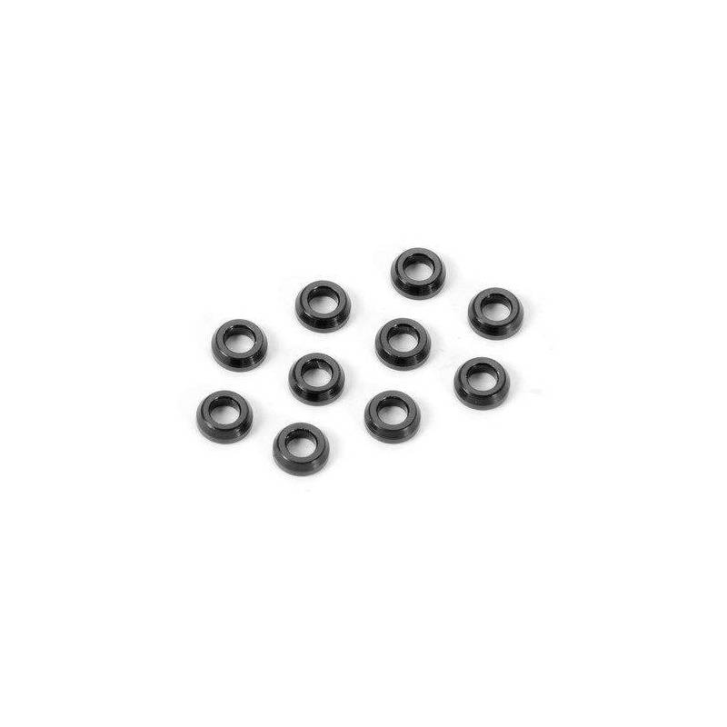 ALU CONICAL SHIM 3x6x2.0MM - BLACK (10) - XRAY ALU CONICAL SHIM 3x6x2.0MM - BLACK (10) - XRAY
