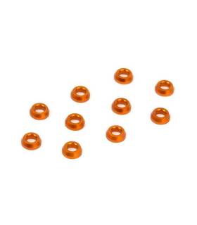 ALU CONICAL SHIM 3x6x2.0MM - ORANGE (10) - 362280-O - XRAY