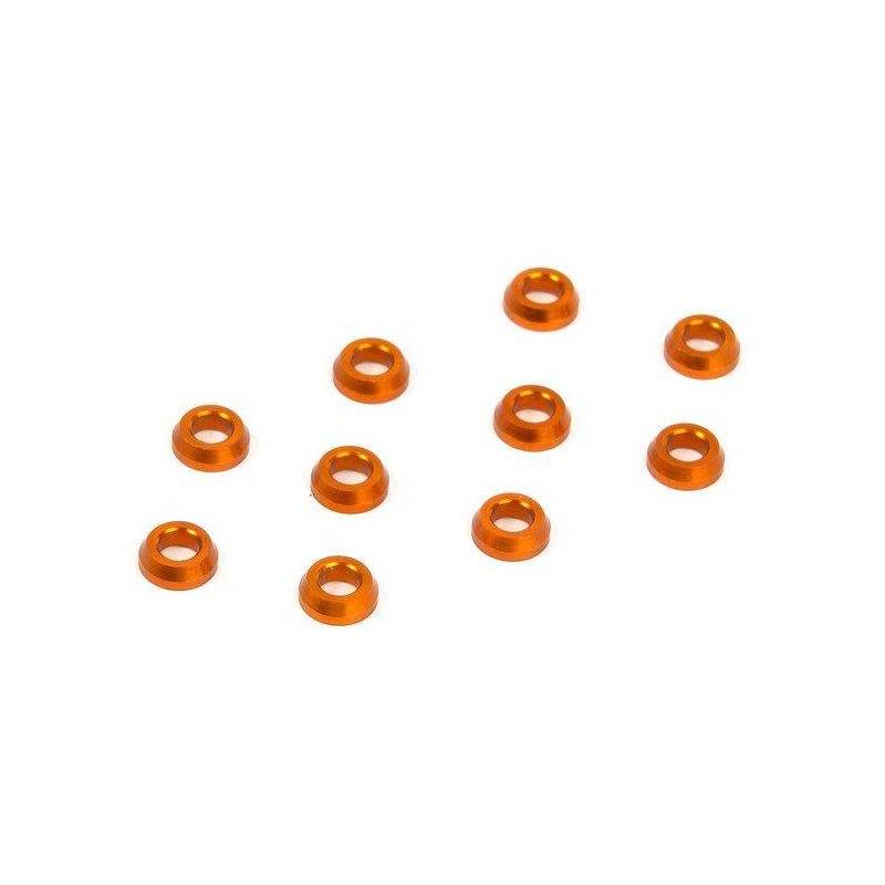 ALU CONICAL SHIM 3x6x2.0MM - ORANGE (10) - 362280-O - XRAY ALU CONICAL SHIM 3x6x2.0MM - ORANGE (10) - 362280-O - XRAY