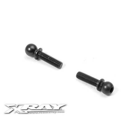 BALL END 4.9MM WITH THREAD 10MM (2) - XRAY