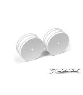 4WD FRONT WHEEL AERODISK WITH 14MM HEX - WHITE - V2 (2) - XRAY