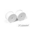 4WD REAR WHEEL AERODISK WITH 14MM HEX - WHITE (2) - XRAY