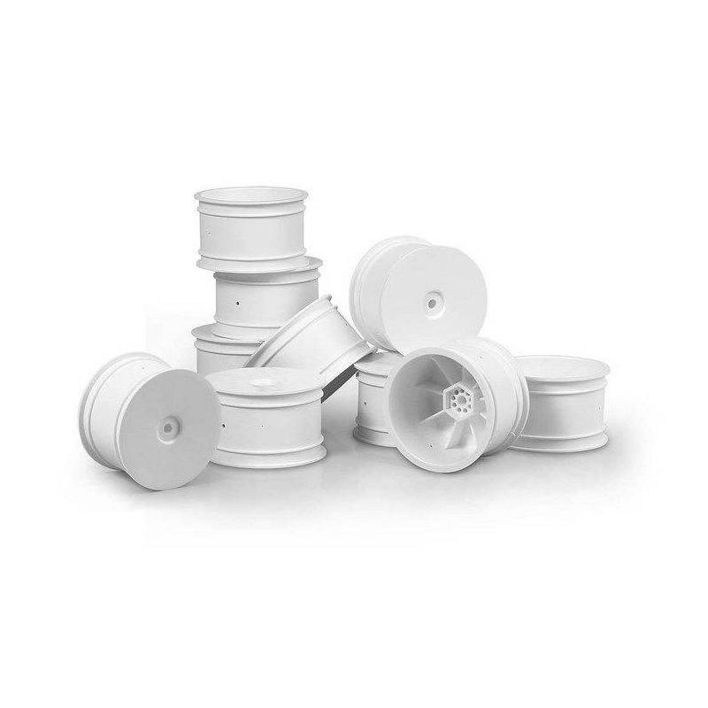 4WD REAR WHEEL AERODISK WITH 14MM HEX - WHITE (10) - XRAY