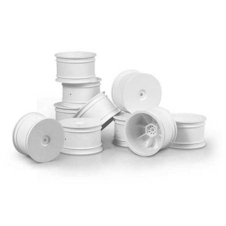 4WD REAR WHEEL AERODISK WITH 14MM HEX - WHITE (10) - XRAY