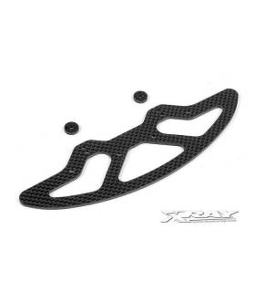 X10 GRAPHITE 2.5MM FRONT BUMPER & SHIMS - V2 - XRAY